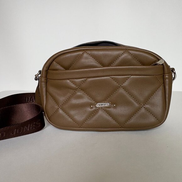 Vegan leather quilted crossbody bag - Picture 1 of 5